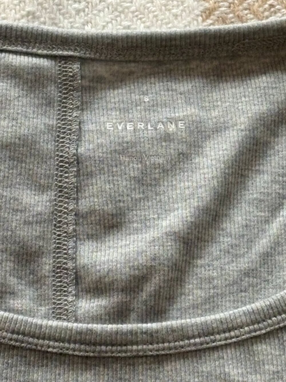 Everlane Scoop Neck Ribbed Top - Picture 2 of 2